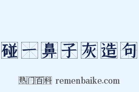 碰一鼻子灰造句是什么意思的图片